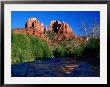 Cathedral Rock Above Oak Creek At Red River Crossing, Sedona, Arizona by David Tomlinson Limited Edition Print