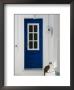Village Door With Cat, Kokkari, Samos, Aegean Islands, Greece by Walter Bibikow Limited Edition Pricing Art Print