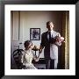 Married Comedy Duo Gracie Allen And George Burns In Front Of Photo Of Them Taken 36 Years Earlier by Allan Grant Limited Edition Print