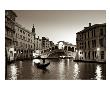 Gondola By The Rialto Bridge, Grand Canal, Venice, Italy by Alan Copson Limited Edition Print