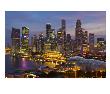 Singapore, Singapore Skyline Financial District Illuminated At Dusk, Asia by Gavin Hellier Limited Edition Print