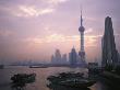 View Of The Bund, People's Heroes Memorial And Oriental Pearl Tv Tower, Shanghai, China by Keren Su Limited Edition Print