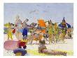Watercolor Painting Of A Beach Scene by Images Monsoon Limited Edition Print