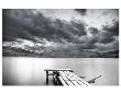 Lake With Dock Mountains & Clouds by Nish Nalbandian Limited Edition Print