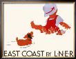 East Coast By Lner, Lner Poster, Circa 1935 by Tom Purvis Limited Edition Print