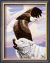 Eagle In Flight With Wolf by Gary Ampel Limited Edition Print