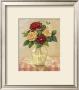 Peonies On Striped Tablecloth by Ekapon Poungpava Limited Edition Pricing Art Print