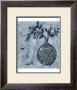 Ornate Vase With Indigo Leaves I by Norman Wyatt Jr. Limited Edition Print