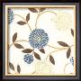 Blue And Cream Flowers On Silk I by Norman Wyatt Jr. Limited Edition Print