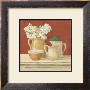 White Flowers In Pitcher With Bowl by Cuca Garcia Limited Edition Print