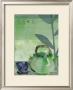 Green Teapot And Japanese Bowl by Helene Druvert Limited Edition Print