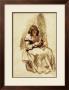 Sepia Grandma Sewing by Nicholaes Maes Limited Edition Print