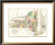 Map Of New York, C.1839 by David H. Burr Limited Edition Pricing Art Print