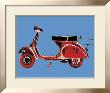 Vespa On Blue by Myrjam Tell Limited Edition Pricing Art Print