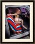 Pin-Up Girl: Front Seat Fish Nets by David Perry Limited Edition Pricing Art Print