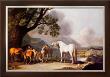 Grey Stallion With Mares And Foals by George Stubbs Limited Edition Print