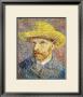 Self-Portrait With A Straw Hat, C.1888 by Vincent Van Gogh Limited Edition Print