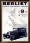 Auto Berliet, La 9Cv by Jean D' Ylen Limited Edition Print