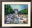 Arc De Triomphe And Avenue Des Champs Elysees by Michael Leu Limited Edition Pricing Art Print