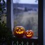 Two Halloween Pumpkins On A Porch by Lars Dahlstrom Limited Edition Print