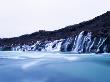 Cascading Waterfall At The River Bank, Borgarfjordur, Snaefellsnes, Iceland by Atli Mar Limited Edition Print