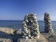 Close-Up Of Stacks Of Stones On The Beach by Anders Tukler Limited Edition Print