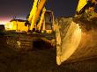 Yellow Back Hoe At Night by David Elton Limited Edition Pricing Art Print