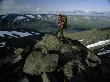 Mountaineer On A Mountaintop, Sarek National Park, Sweden by Anders Ekholm Limited Edition Print