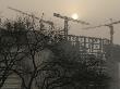 The Sun Sets Behind The New Polly Plaza, Under Construction At Dongsishitiao In Central Beijing by Ben Mcmillan Limited Edition Print