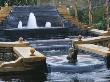 Water Feature: Fountain Leading To A Peter Barker Sculpture Parting The Waters Into The Stew Pond by Clive Nichols Limited Edition Print