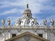 Statues Above The Entrance To St Peter's Basilica, Vatican City, Rome, Italy by David Clapp Limited Edition Print
