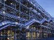 Pompidou Centre, Paris, 1972-1977, Exterior At Dusk, Architect: Richard Rogers And Renzo Piano by Joe Cornish Limited Edition Print