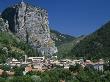 Castlelane, Provence, Village In Dramatic Landscape At The Foot Of Rocky Cliff Face by Joe Cornish Limited Edition Print