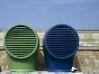 Staatsgalerie, Stuttgart, 1977 - 84, Blue And Green Vents At Rear, Architect: Stirling And Wilford by Richard Bryant Limited Edition Pricing Art Print