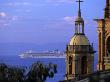 Cruise Ship And Catholic Cathedral, Puerto Vallarta, Mexico by Michael Defreitas Limited Edition Print
