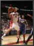 Denver Nuggets V Toronto Raptors: Nene And Jerryd Bayless by Ron Turenne Limited Edition Pricing Art Print