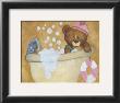 Bear With Pink Hat In Bathtub by Catherine Becquer Limited Edition Pricing Art Print
