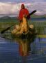 Traditiona Totora Reed Boat & Aymara, Lake Titicaca, Bolivia / Peru, South America by Pete Oxford Limited Edition Pricing Art Print