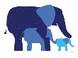 Blue Elephants by Avalisa Limited Edition Print