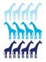 Blue Giraffe Family by Avalisa Limited Edition Print
