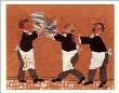 Waiters With Plates by Lizbeth Holstein Limited Edition Print