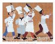 Chefs With Burning Pan by Lizbeth Holstein Limited Edition Print