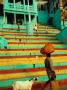 Goat Following Man Carrying Laundry by Carole Martin Limited Edition Print