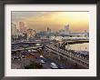 A Traffic Jam At Sunset On One Of Cairo's Bridges Spanning The Nile River, Egypt, May 20, 2001 by Enric Marti Limited Edition Print