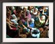 Abandoned Elderly Women Raise Hands During A Prayer Meeting by M. Lakshman Limited Edition Print