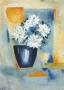White Flowers In Blue Bowl by Alfred Gockel Limited Edition Pricing Art Print