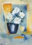 White Flowers In Blue Bowl by Alfred Gockel Limited Edition Print