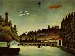 Landscape And Zeppelin by Henri Rousseau Limited Edition Print
