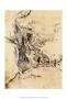Sepia Tree Study by Jean-Baptiste-Camille Corot Limited Edition Print