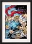 New X-Men #15 Group: Blob, Prodigy, Elixir, Wind Dancer And Surge Fighting by Michael Ryan Limited Edition Print